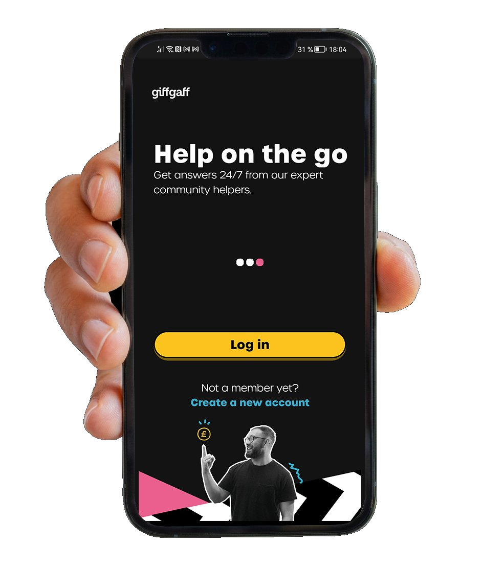 giffgaff app screenshot 1