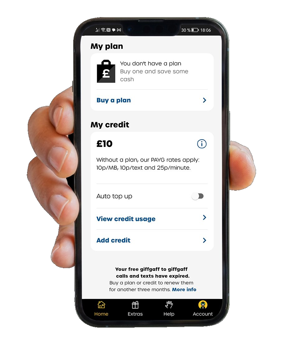 giffgaff app screenshot 2